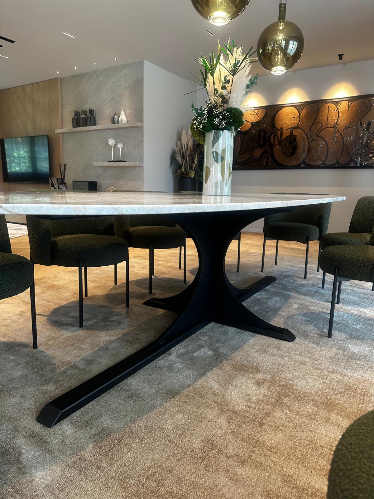 Pied en acier, thermolaqué, sur mesure , haut de gamme, Table, Granit , Alsagranit